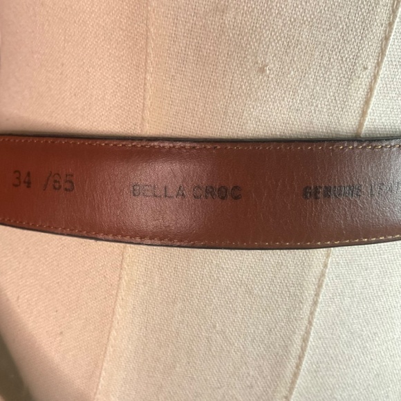 Crookhorn Bella CROC  Belt USA Handmade Size  35in/85cm pristine vintage main image 5